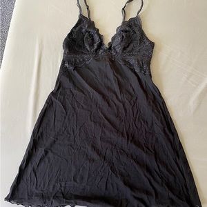 Sheer Black Lace Babydoll nightie by Cosabella.